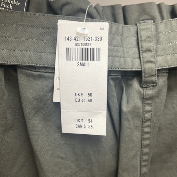 Abercrombie army green skirt with tie size small NWT - Picture 3 of 4